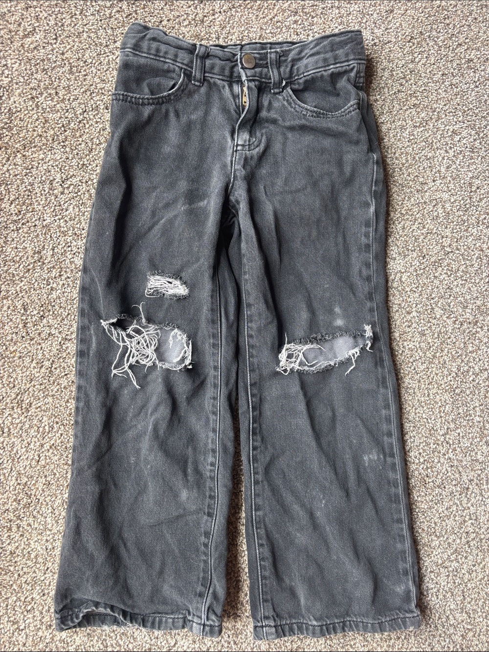Wonder Nation Black Gray Washed Denim Pants